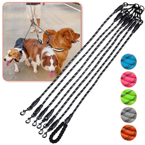 Luck Dawn Sechs Hundeleine, 6-Wege-Leine für Hunde, 6 Hundeleine, 360 Grad drehbar, kein Verheddern, für 6 Hunde, 6 Hundeleinen mit reflektierender Hundeleine, für Spaziergänge und Training, Schwarz Luck Dawn Sechs Hundeleine, 6-Wege-Leine für Hunde, 6 Hundeleine, 360 Grad drehbar, kein Verheddern, für 6 Hunde, 6 Hundeleinen mit reflektierender Hundeleine, für Spaziergänge und Training, Schwarz von Luck Dawn