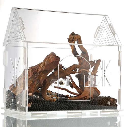 Farmhouse Barn Styling Springspinnengehege, Vogelspinnengehege, Acryl-Reptilien-Terrarium mit Haustür für Farne, Sukkulenten, Eidechse, Betermantis, Schnecko, kleine Reptilien Farmhouse Barn Styling Springspinnengehege, Vogelspinnengehege, Acryl-Reptilien-Terrarium mit Haustür für Farne, Sukkulenten, Eidechse, Betermantis, Schnecko, kleine Reptilien von LuckGeto