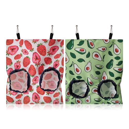 Luckious Heu-Futterstation für Kaninchen, zum Aufhängen, für Meerschweinchen, Heuraufe für Kleintiere, Aufbewahrungstasche für Kaninchen, Rot und Grün, 2 Stück Luckious Heu-Futterstation für Kaninchen, zum Aufhängen, für Meerschweinchen, Heuraufe für Kleintiere, Aufbewahrungstasche für Kaninchen, Rot und Grün, 2 Stück von Luckious
