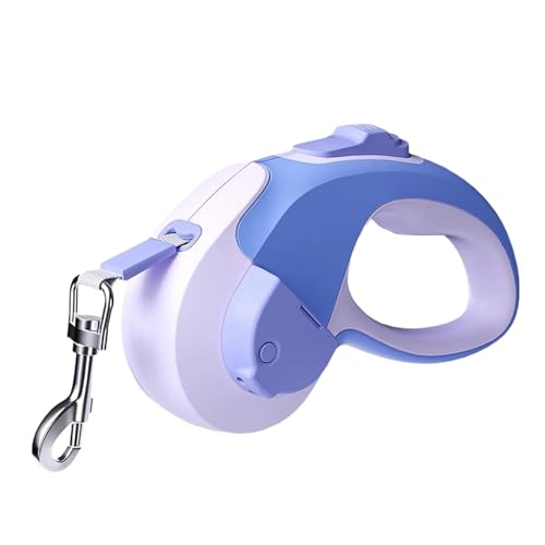 Einziehbare Hundeschnur, Einziehbares Hundebindeseil | Automatisches Teleskop-Traktor-Hundeband mit Licht,Ergonomische automatische teleskopische reflektierende Nylonleinen für Hunde großer von Luckxing