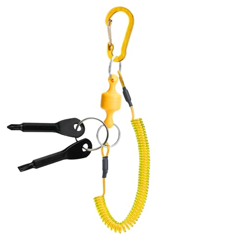 Fliegenfisch-Leine - Magnetclip Haltevorrichtung mit Rückzugsfunktion - Zubehör Werkzeug Schnellspanner Karabiner Verstellbarer Gurt für Salzwasser Süßwasser Angelausrüstung von Luckxing