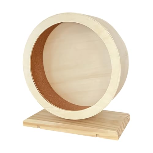 Hamsterrad Aus Holz | Chinchilla Laufrad Hamsterkäfig Zubehör | Leises Trainingszubehör für Kleintiere wie Chinchilla und Gerbil zur Laufbeschäftigung und Bekämpfung von Langeweile Hamsterrad Aus Holz | Chinchilla Laufrad Hamsterkäfig Zubehör | Leises Trainingszubehör für Kleintiere wie Chinchilla und Gerbil zur Laufbeschäftigung und Bekämpfung von Langeweile von Luckxing