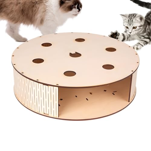 Interaktives Katzenspielzeug - Massivholz Beschäftigungsspiel Für Katzenkinder Mit Fangbox | Lustiges Katzenspielzeug Zur Geistigen Förderung Und Unterhaltung Für Innen Außen Balkon Interaktives Katzenspielzeug - Massivholz Beschäftigungsspiel Für Katzenkinder Mit Fangbox | Lustiges Katzenspielzeug Zur Geistigen Förderung Und Unterhaltung Für Innen Außen Balkon von Luckxing