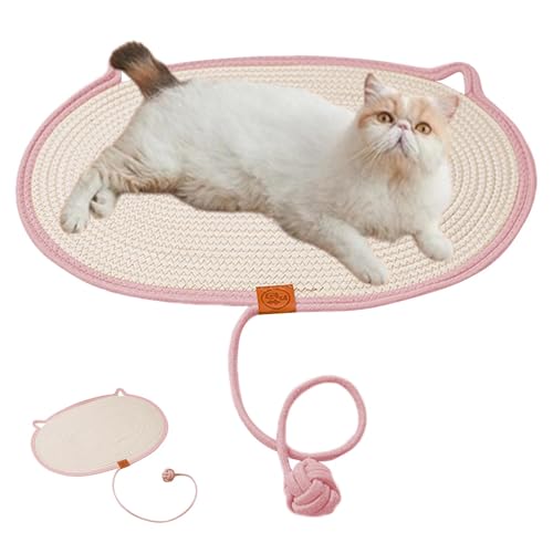Kühlende Kratzmatte für Katzen, gewebter Sommer-Kratzkratzer - Kühlende Haustiermatte zum Kratzen von Katzen,Ball inklusive Indoor-Katzenunterhaltung, reduziert Langeweile, Spielzeug für Kühlende Kratzmatte für Katzen, gewebter Sommer-Kratzkratzer - Kühlende Haustiermatte zum Kratzen von Katzen,Ball inklusive Indoor-Katzenunterhaltung, reduziert Langeweile, Spielzeug für von Luckxing
