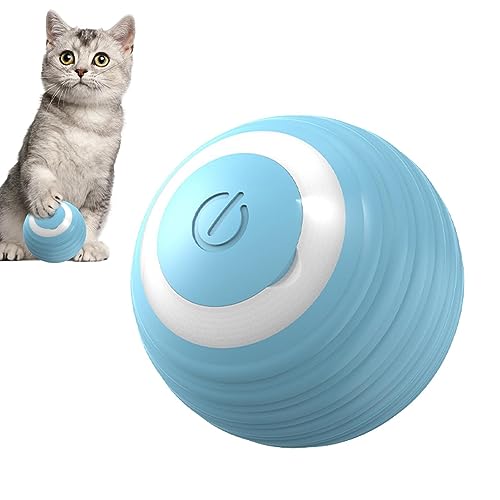 Luckxing Automatischer Katzenspielzeugball - Rollendes bewegliches Ball-Kätzchenspielzeug | Selbstdrehender, beweglicher Ball, Katzenballspielzeug, wiederaufladbar über USB, interaktives von Luckxing