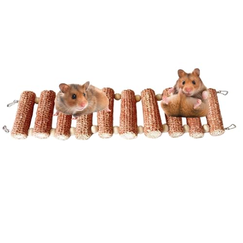 Luckxing Hamster-Kletterleiter, Meerschweinchen-Brücke,Tierbrücke Spielzeugkäfig Habitat Maiskolbenspielzeug - Lange Maiskolben-Kletterleiter, biegbares Hamster-Kletterspielzeug, kleines von Luckxing