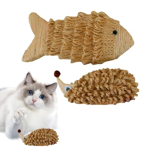 Luckxing Krallenkratzspielzeug, interaktives Katzenspielzeug,2 Stück sanfte Kratzpads für Katzen - Katzenminze-Spielzeug im Fisch- und Igel-Design, sicherer Stressabbau für Katzen und Kätzchen Luckxing Krallenkratzspielzeug, interaktives Katzenspielzeug,2 Stück sanfte Kratzpads für Katzen - Katzenminze-Spielzeug im Fisch- und Igel-Design, sicherer Stressabbau für Katzen und Kätzchen von Luckxing