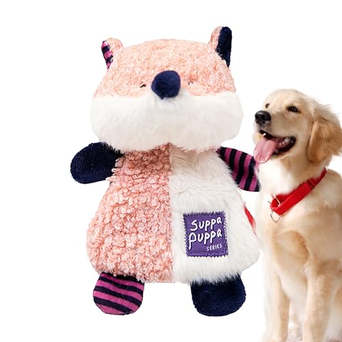 Luckxing Quietschendes Spielzeug für Hunde, Haustier-Plüsch-Soundspielzeug - Beißspielzeug für Hunde mit Cartoon-Tier | Anregendes Hundespielzeug gegen Langeweile und anregendes, interaktives von Luckxing