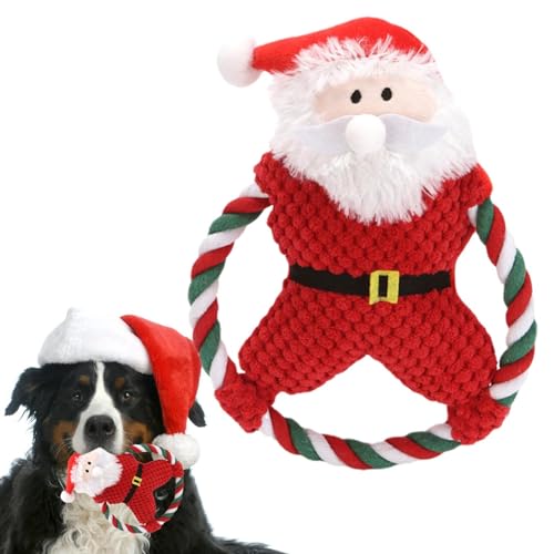 Luckxing Weihnachts Hundespielzeug, Hund Santa Spielzeug, Niedliches Kau Spielpuppe Für Kleine Mittelgroße Rassen Senior Haustier Outdoor Park Schlafzimmer Wohnzimmer Für Zuhause von Luckxing