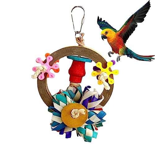 Vogelschaukelspielzeug - Windmühle Papagei Knabberspielzeug,Sicheres und harmloses Vogelzubehör für Wellensittiche, Turteltauben, Nymphensittiche und Sittiche Luckxing von Luckxing