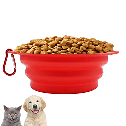 Zusammenklappbarer Wassernapf für Hunde - Tragbare Wassernäpfe für den Außenbereich für Hunde und Katzen,Faltbare Haustiernäpfe, integrierte geformte Futternäpfe für Haustiere zum Gehen und Luckxing von Luckxing