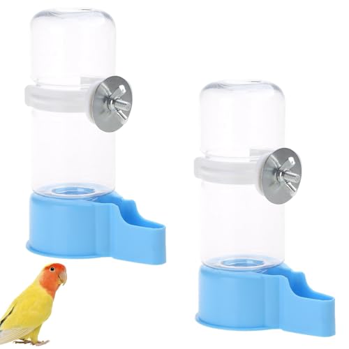 Lucky Interests Automatischer Vogel-Wasserspender, kein Durcheinander, automatischer Wasserspender für Papageienkäfig, Wasserspender mit Schraubschnalle für Sittiche, Wellensittiche, Lovebirds von Lucky Interests