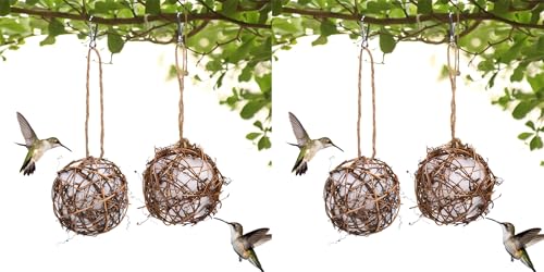 Lucky Interests Kolibri-Nester, Kolibri-Nisthäuser, neues Vogel-Nistmaterial, Niststation für Wildvögel, Zaunkönige, Finken, Papagei, Design für Vogelliebhaber, 4 Stück Lucky Interests Kolibri-Nester, Kolibri-Nisthäuser, neues Vogel-Nistmaterial, Niststation für Wildvögel, Zaunkönige, Finken, Papagei, Design für Vogelliebhaber, 4 Stück von Lucky Interests
