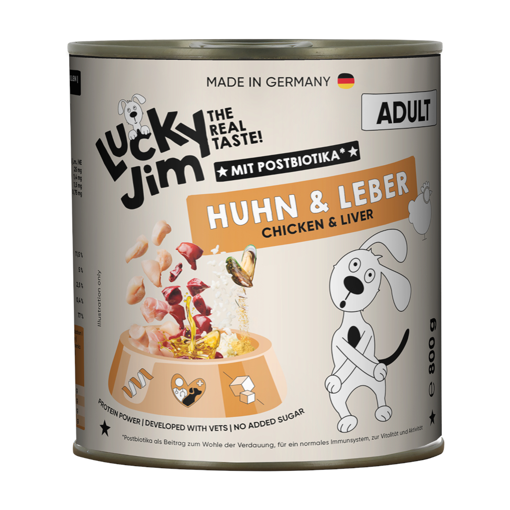 Lucky Jim Adult 6 x 800 g - Huhn & Leber Lucky Jim Adult 6 x 800 g - Huhn & Leber von Lucky Jim