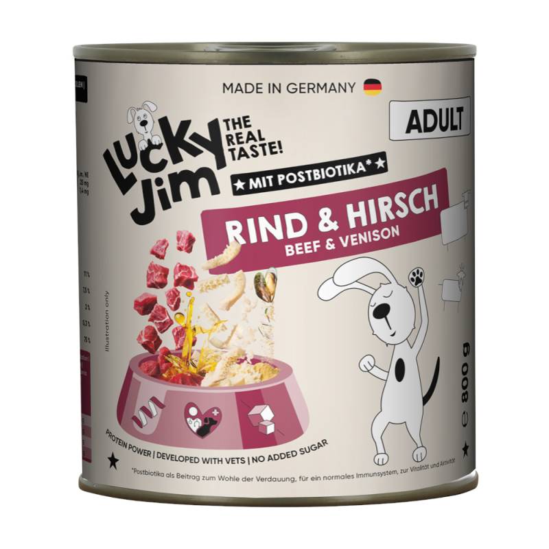 Lucky Jim Adult 6 x 800 g - Rind & Hirsch Lucky Jim Adult 6 x 800 g - Rind & Hirsch von Lucky Jim