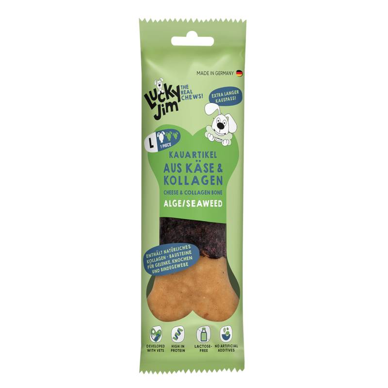 Lucky Jim Kauknochen L - Sparpaket: Käse & Kollagen Alge (3 x 120 g) von Lucky Jim