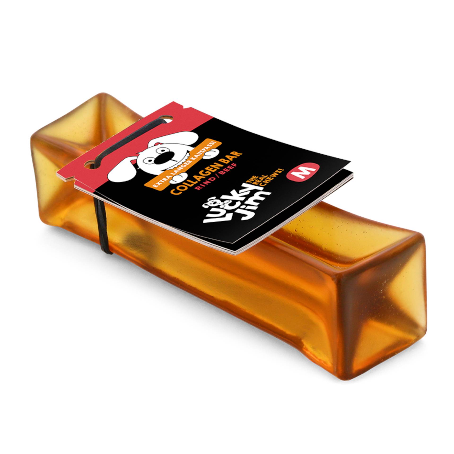 Lucky Jim Kollagen Bar mit Rind - Sparpaket: 6 x 60 g Größe M von Lucky Jim