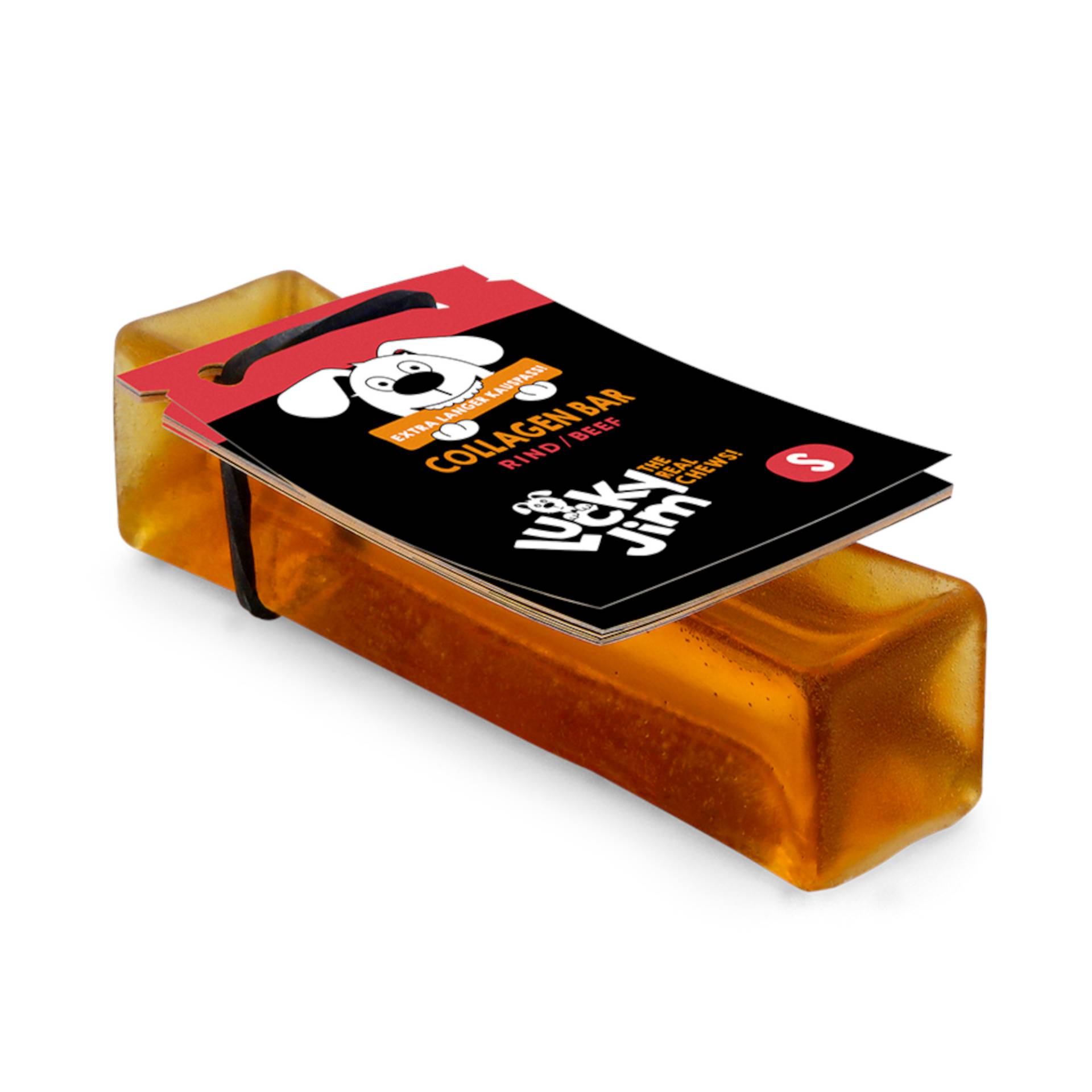 Lucky Jim Kollagen Bar mit Rind - Sparpaket: 9 x 25 g Größe S von Lucky Jim