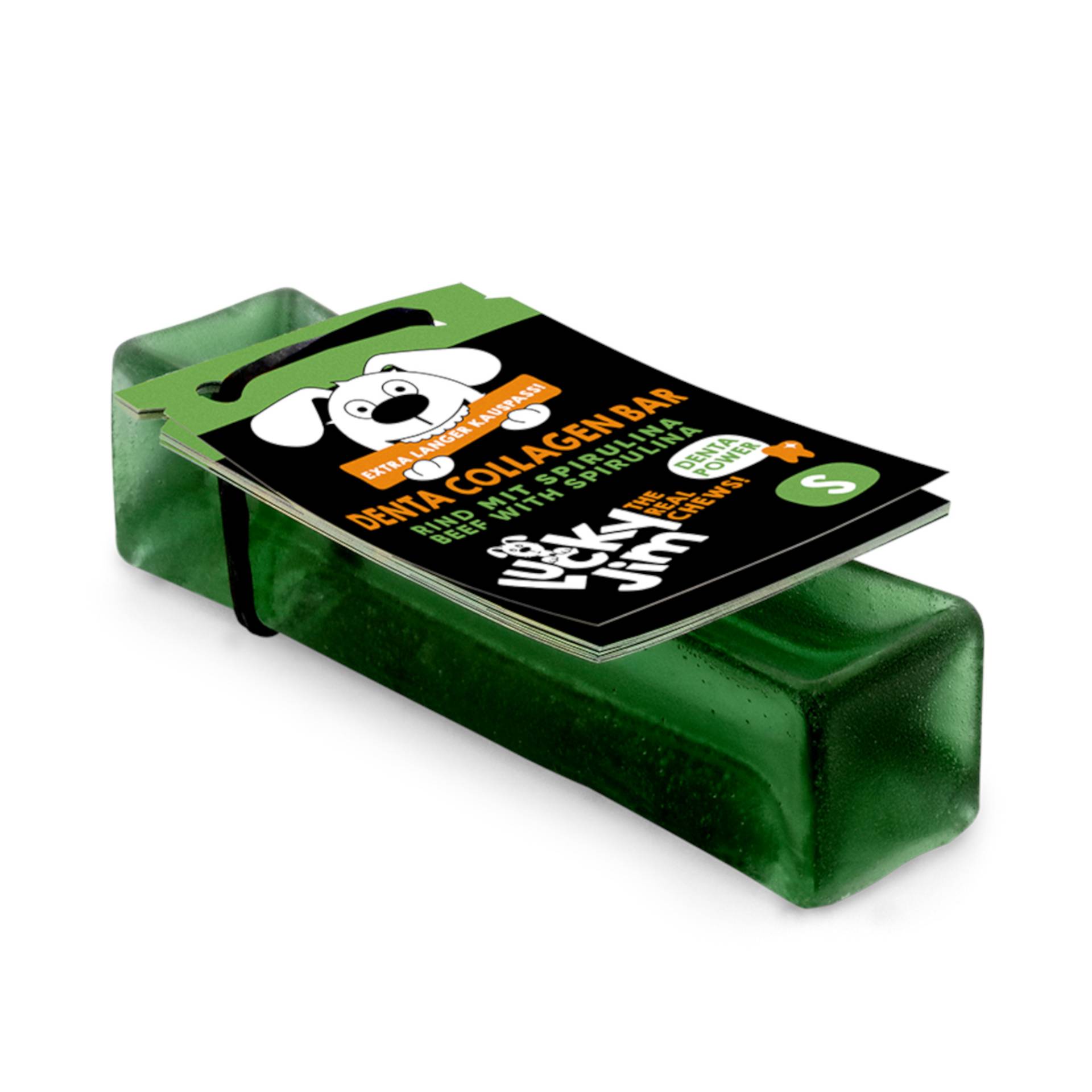 Lucky Jim Kollagen Bar mit Spirulina - Sparpaket: 9 x 25 g Größe S von Lucky Jim