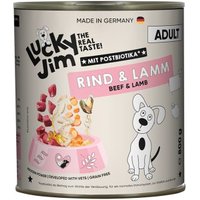 Lucky Jim Nassfutter Hund, Adult, Rind und Lamm 6x800 g von Lucky Jim