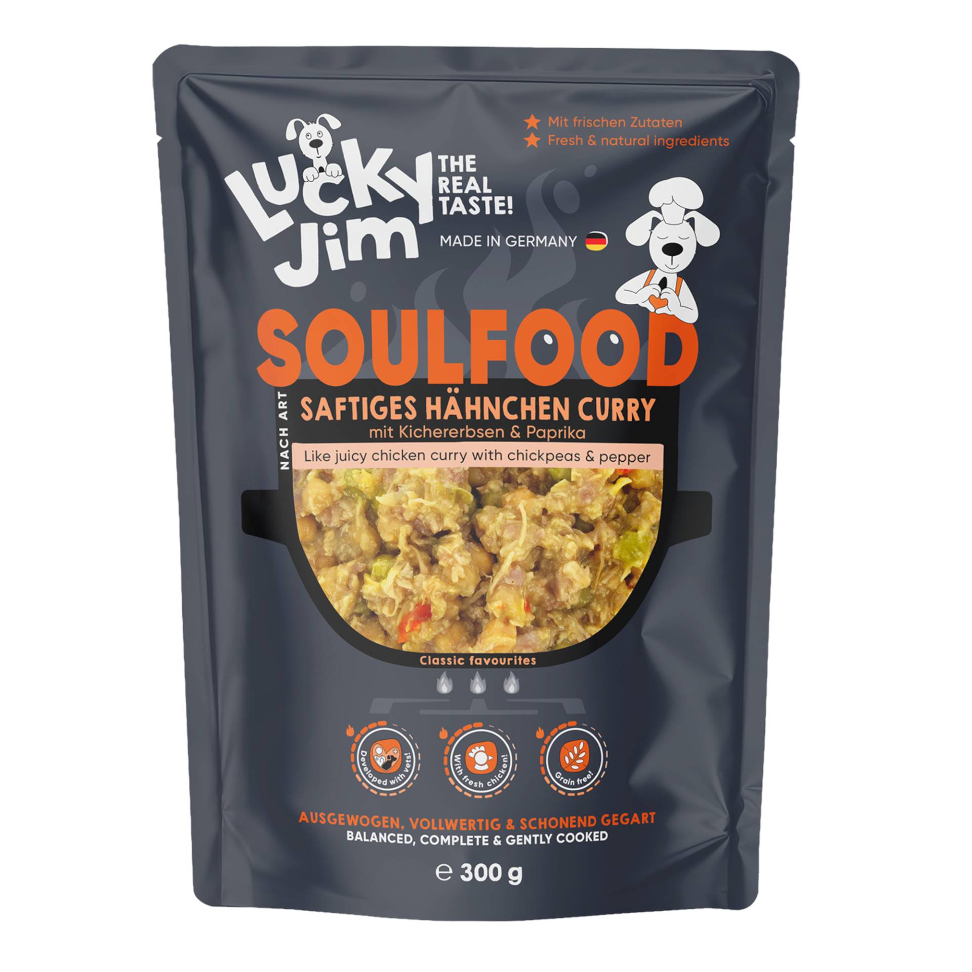 Lucky Jim Soulfood 6 x 300 g - Hähnchen Curry von Lucky Jim