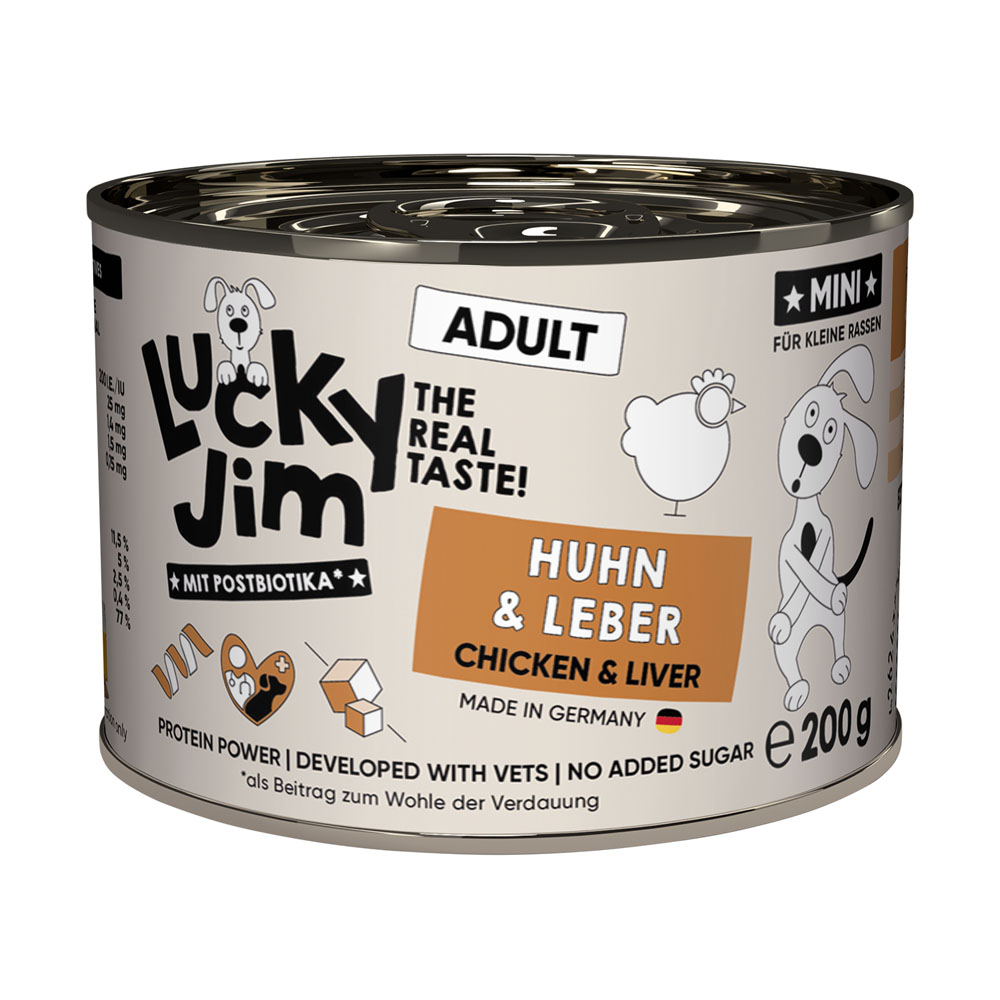 Sparpaket Lucky Jim MINI Adult 24 x 200 g - Huhn & Leber Sparpaket Lucky Jim MINI Adult 24 x 200 g - Huhn & Leber von Lucky Jim
