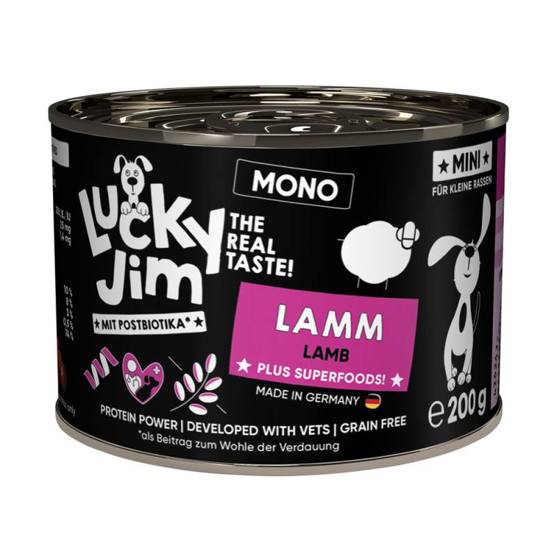 Sparpaket Lucky Jim MINI Mono 24 x 200 g - Lamm Sparpaket Lucky Jim MINI Mono 24 x 200 g - Lamm von Lucky Jim