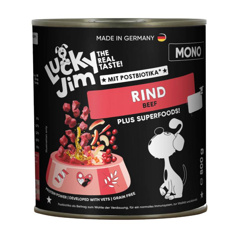 Sparpaket Lucky Jim Mono 24 x 800 g - Rind Sparpaket Lucky Jim Mono 24 x 800 g - Rind von Lucky Jim