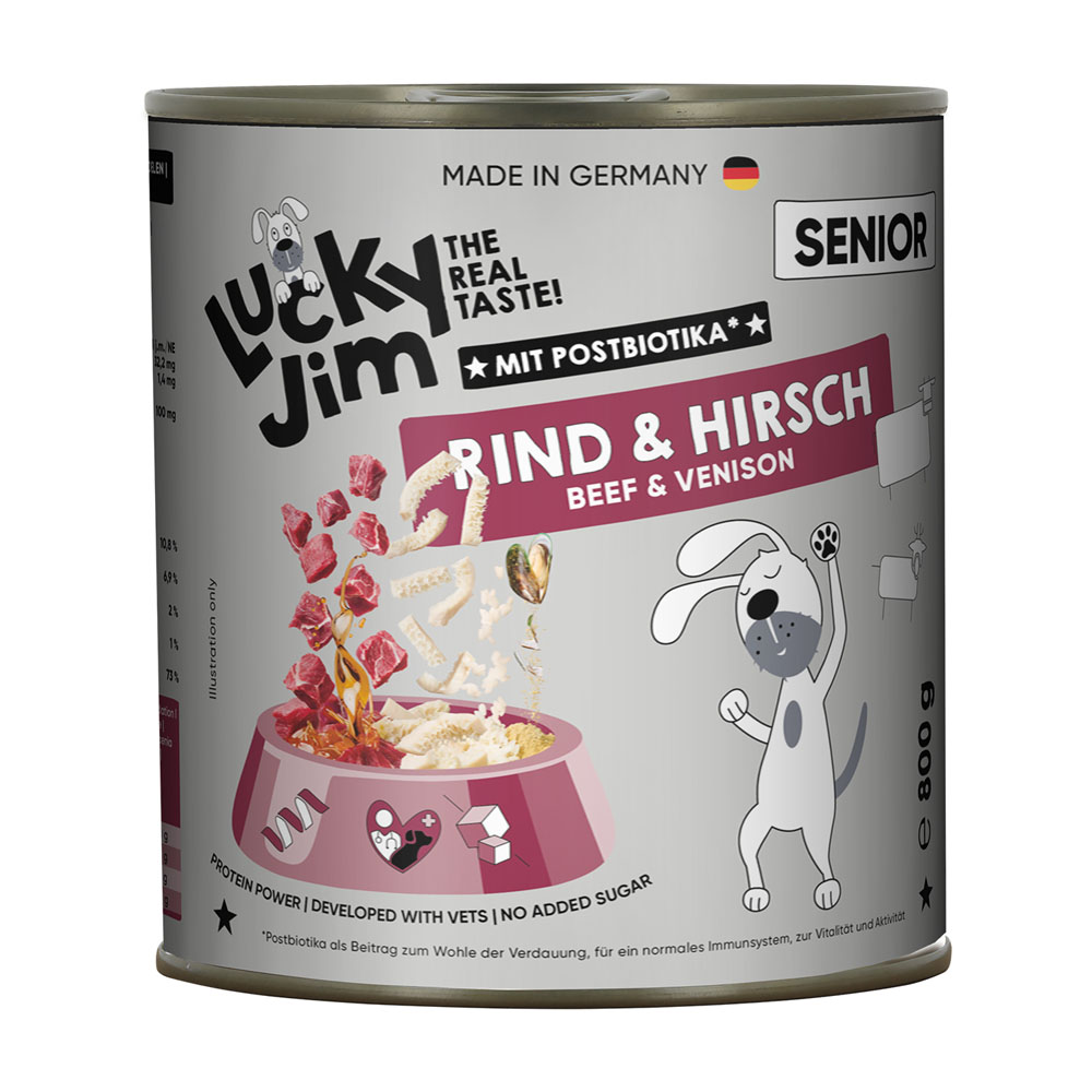 Sparpaket Lucky Jim Senior 24 x 800 g - Rind & Hirsch Sparpaket Lucky Jim Senior 24 x 800 g - Rind & Hirsch von Lucky Jim