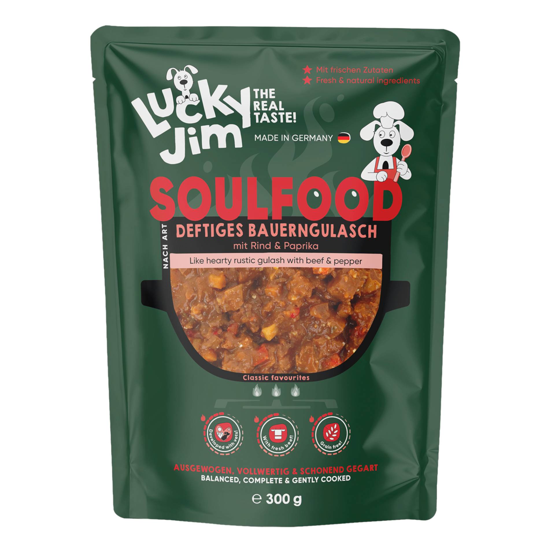 Sparpaket Lucky Jim Soulfood 24 x 300 g - Bauerngulasch Sparpaket Lucky Jim Soulfood 24 x 300 g - Bauerngulasch von Lucky Jim