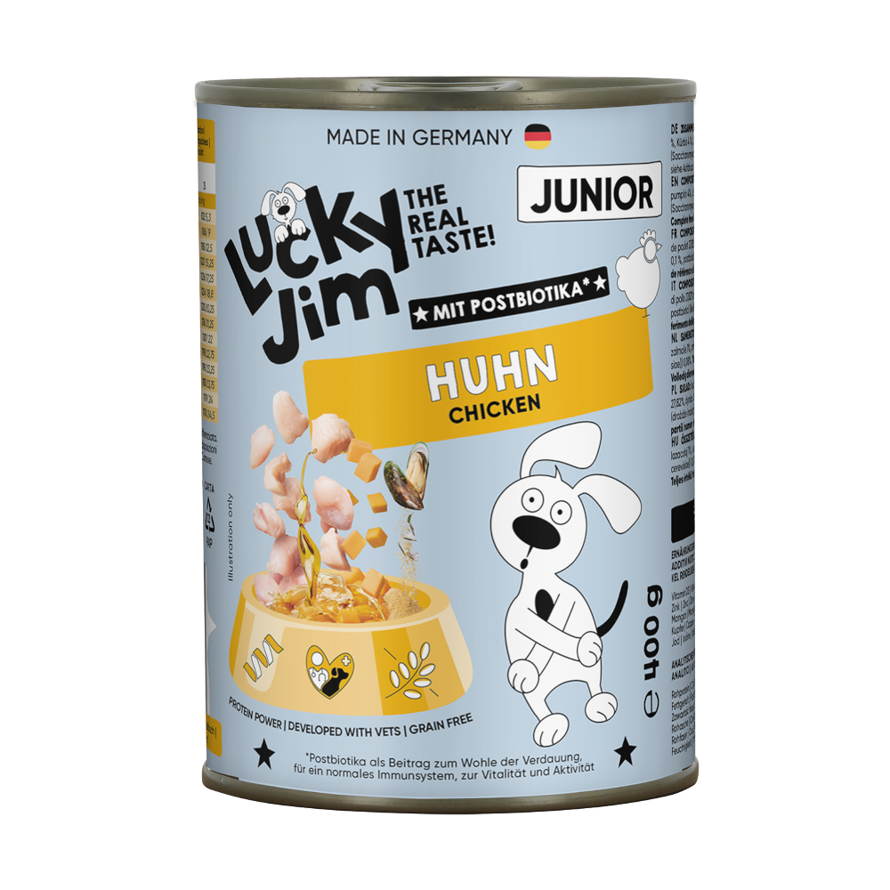 Sparpaket: Lucky Jim Junior 24 x 400 g - Huhn von Lucky Jim