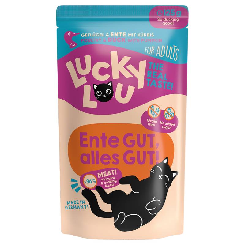 Lucky Lou Adult 16 x 125 g - Geflügel & Ente von Lucky Lou