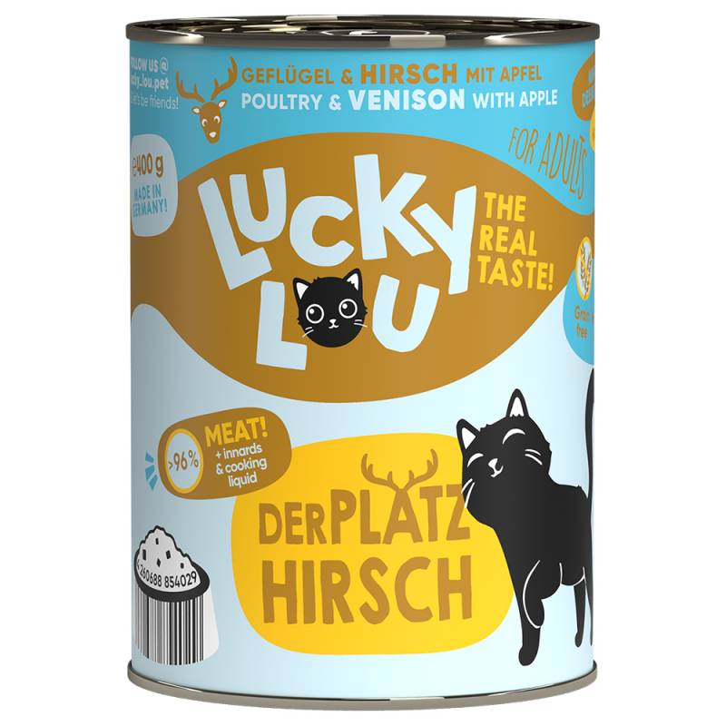 Sparpaket Lucky Lou Adult 24 x 400 g - Geflügel & Hirsch von Lucky Lou