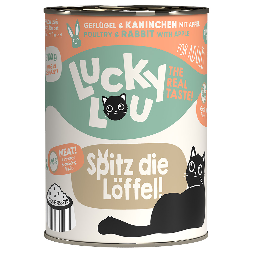 Sparpaket Lucky Lou Adult 24 x 400 g - Geflügel & Kaninchen von Lucky Lou