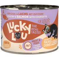 Lucky Lou Adult 6 x 200 g - Geflügel & Lachs von Lucky Lou
