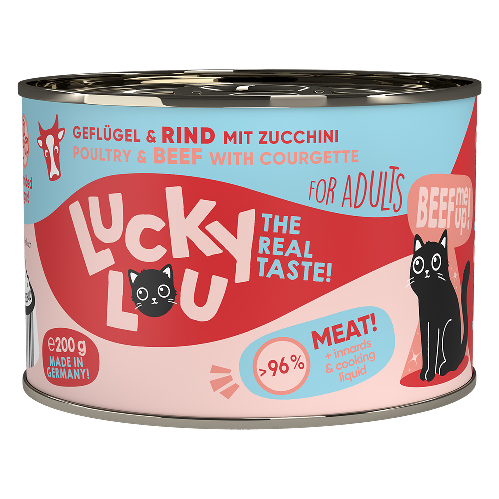 Lucky Lou Adult 6 x 200 g - Geflügel & Rind von Lucky Lou