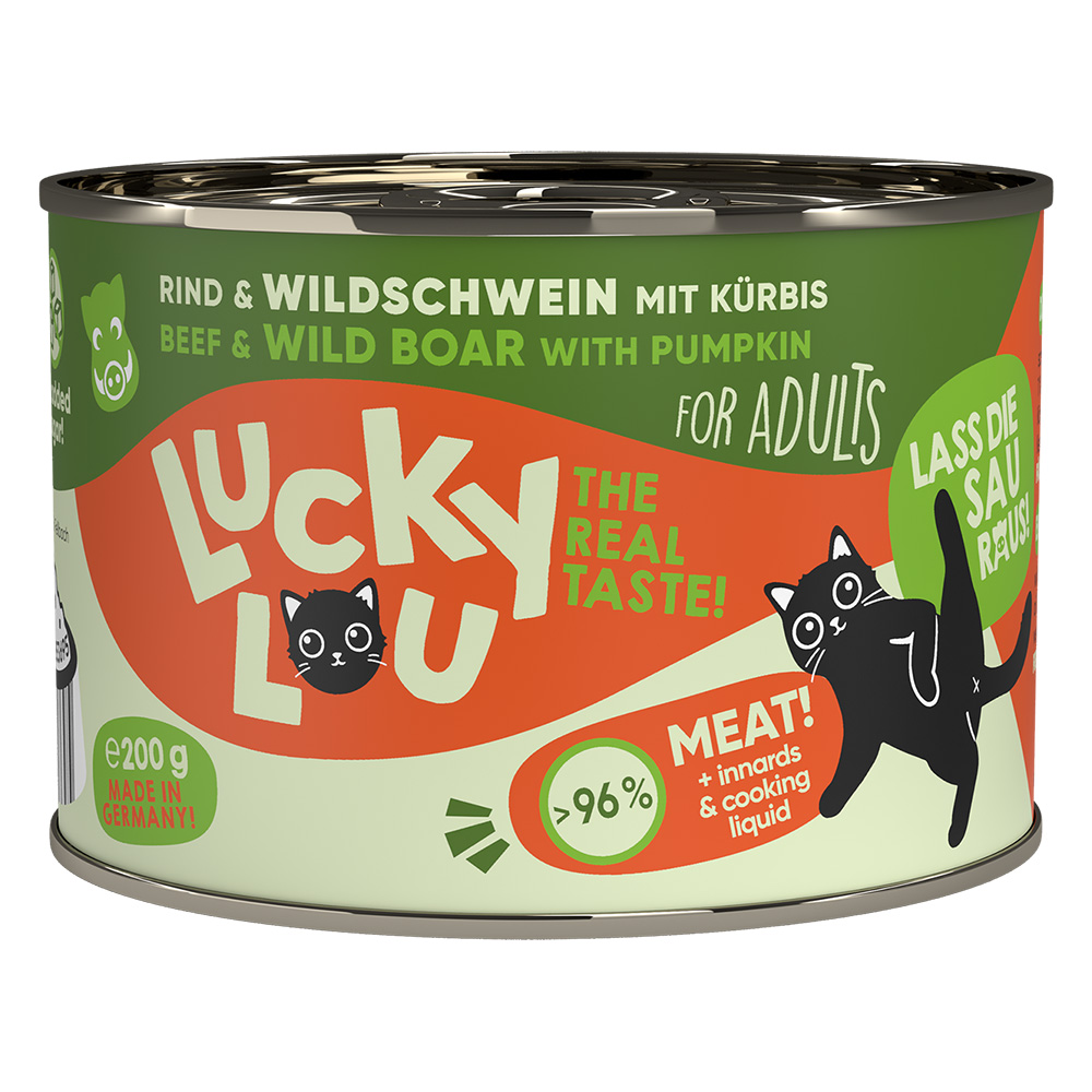 Lucky Lou Adult 6 x 200 g - Rind & Wildschwein von Lucky Lou