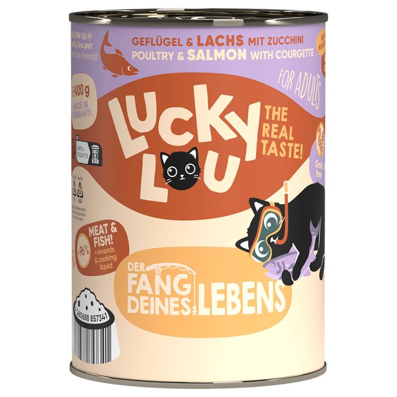 Lucky Lou Adult 6 x 400 g - Geflügel & Lachs von Lucky Lou