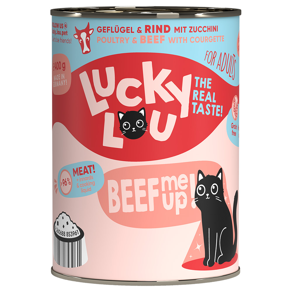 Lucky Lou Adult 6 x 400 g - Geflügel & Rind von Lucky Lou