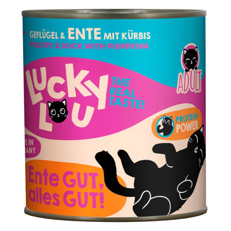 Lucky Lou Adult 6 x 800 g - Geflügel & Ente von Lucky Lou