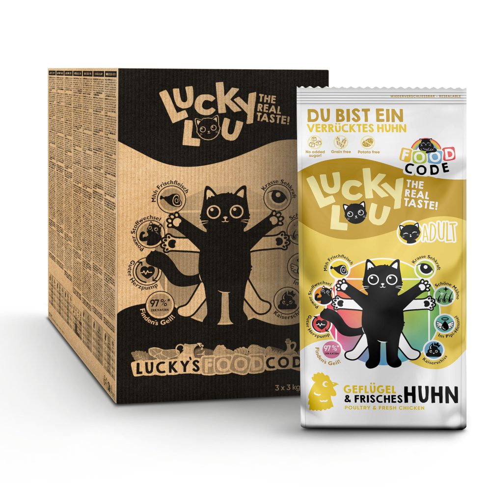 Lucky Lou Adult Geflügel & Huhn - Sparpaket: 2 x 9 kg Lucky Lou Adult Geflügel & Huhn - Sparpaket: 2 x 9 kg von Lucky Lou