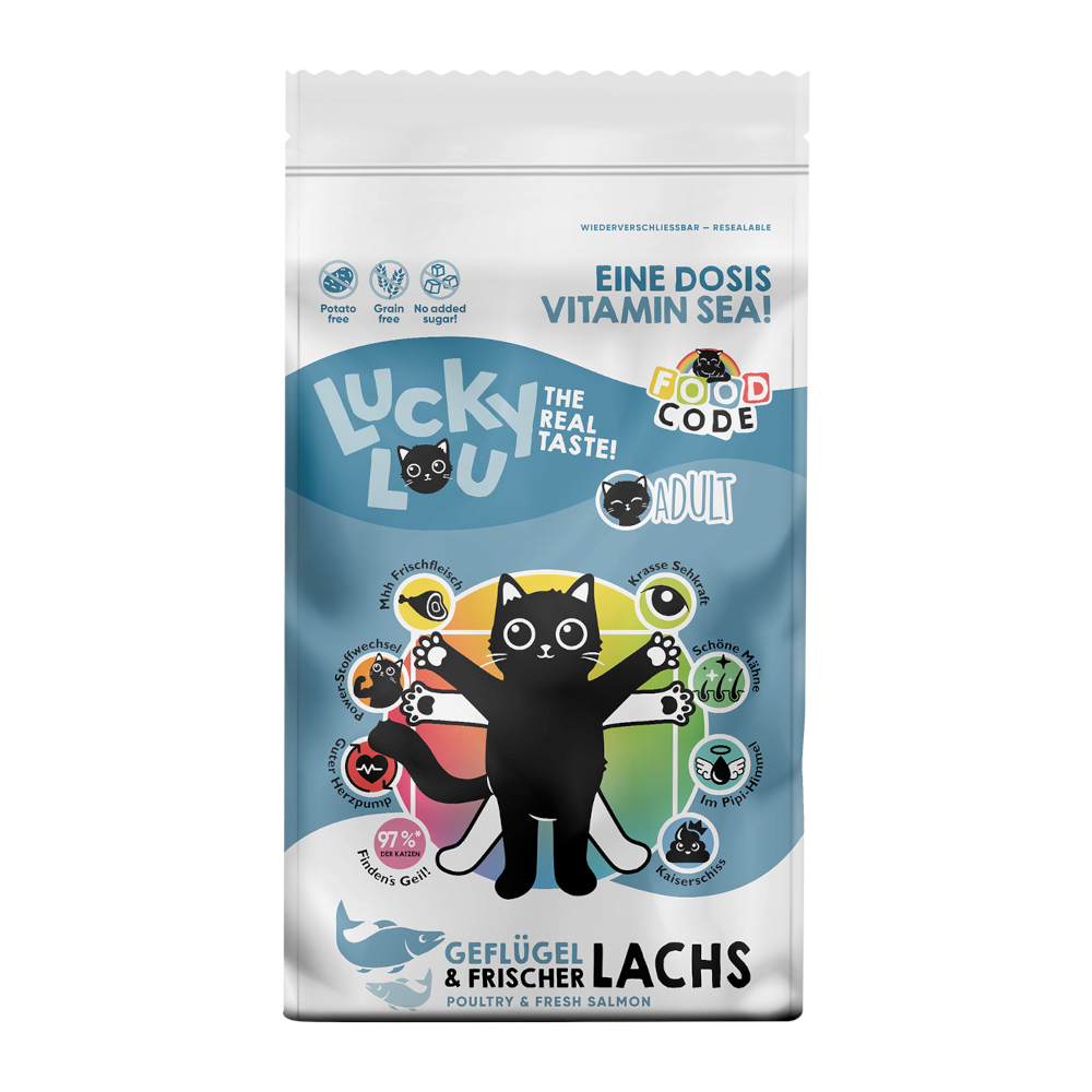 Lucky Lou Adult Geflügel & Lachs - 9 kg von Lucky Lou