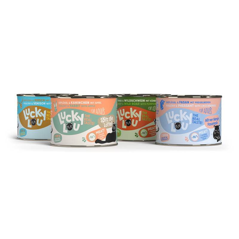 Lucky Lou Adult Probiermix 6 x 200 g - Wild-Mix von Lucky Lou