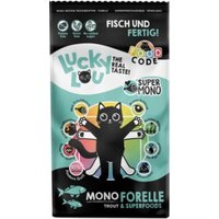 Lucky Lou Food Code Trockenfutter Katze, Adult, Mono, Forelle 340 g Lucky Lou Food Code Trockenfutter Katze, Adult, Mono, Forelle 340 g von Lucky Lou