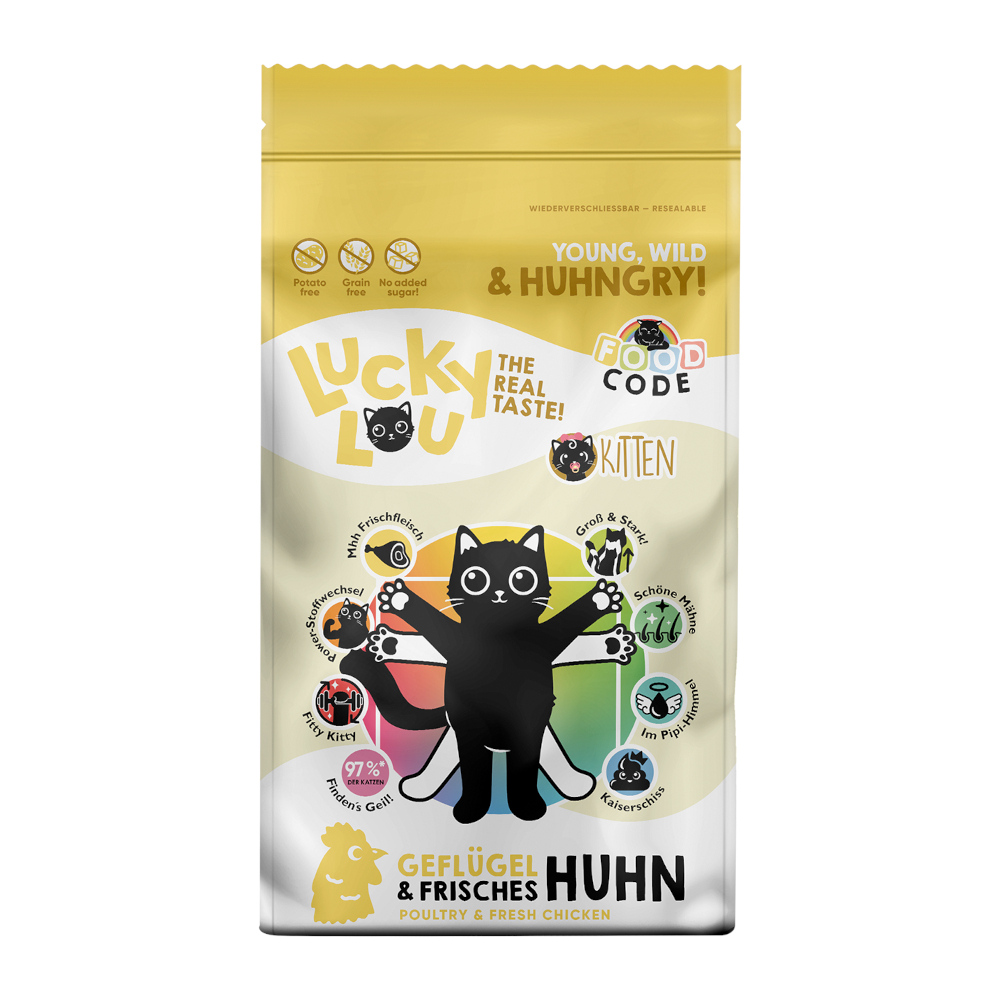 Lucky Lou Kitten Geflügel & Huhn - 9 kg von Lucky Lou