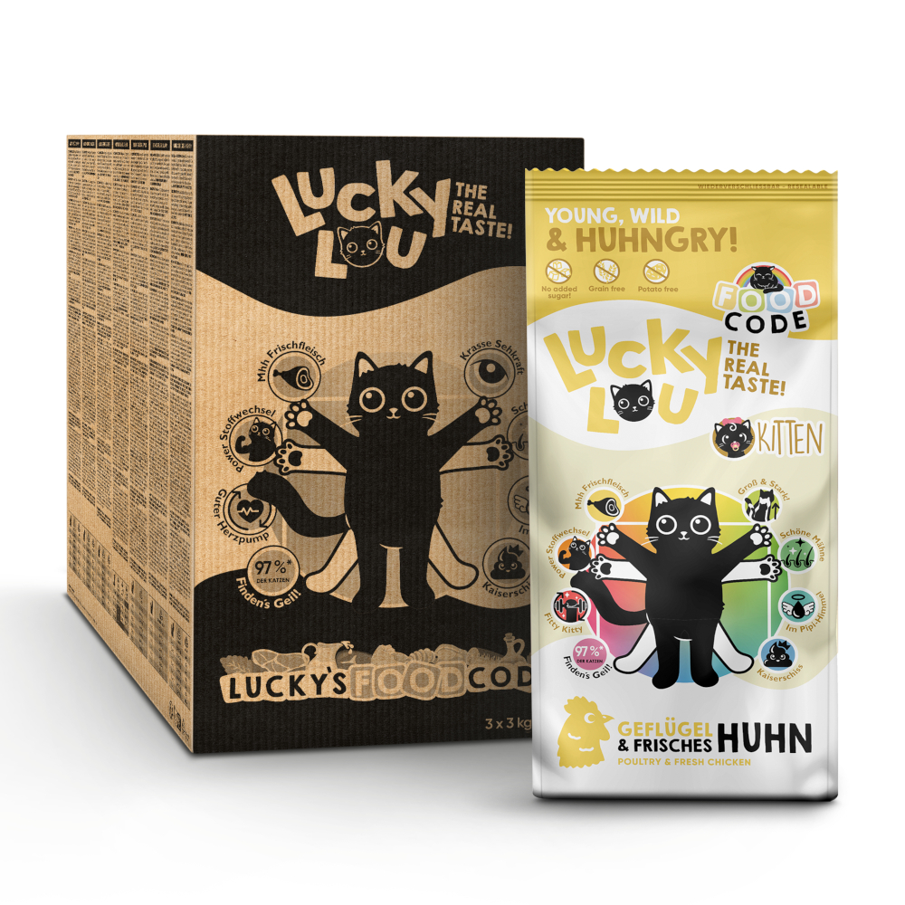 Lucky Lou Kitten Geflügel & Huhn - 9 kg Lucky Lou Kitten Geflügel & Huhn - 9 kg von Lucky Lou