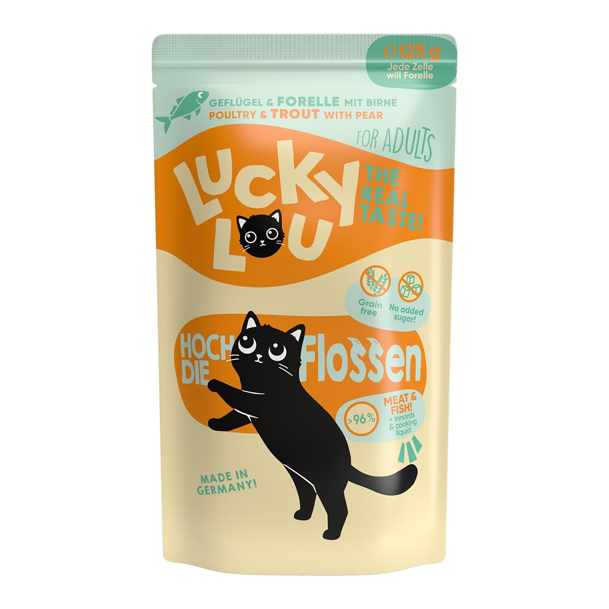 Lucky Lou Lifestage Adult Geflügel & Forelle 16x125g von Lucky Lou