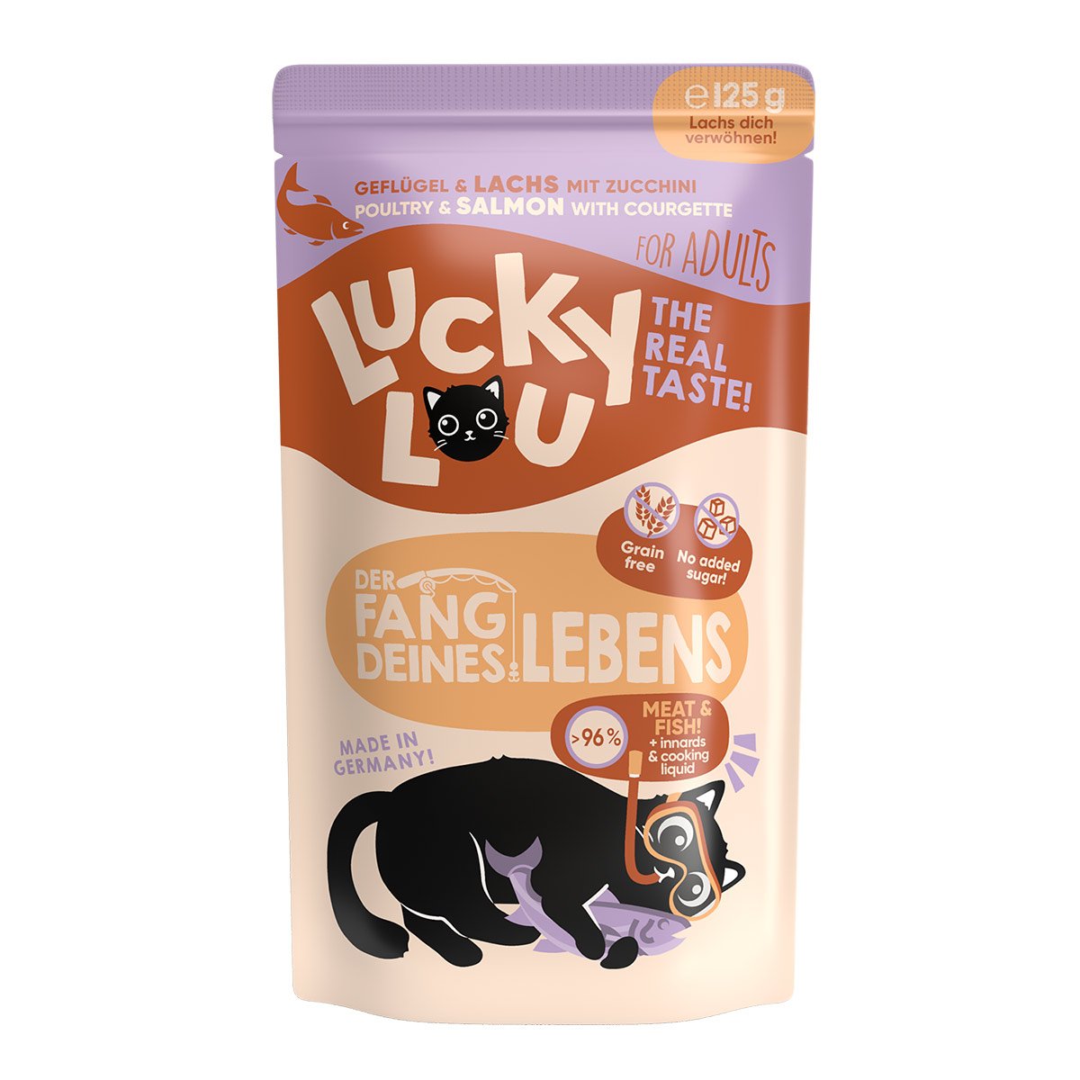 Lucky Lou Lifestage Adult Geflügel & Lachs 16x125g von Lucky Lou