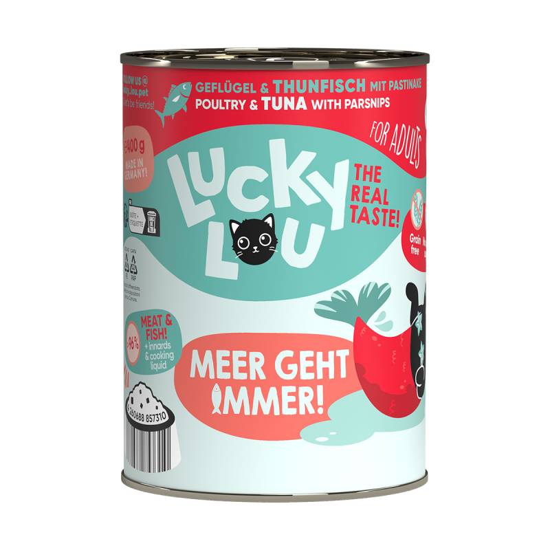 Lucky Lou Lifestage Adult Geflügel & Thunfisch 24x400g von Lucky Lou