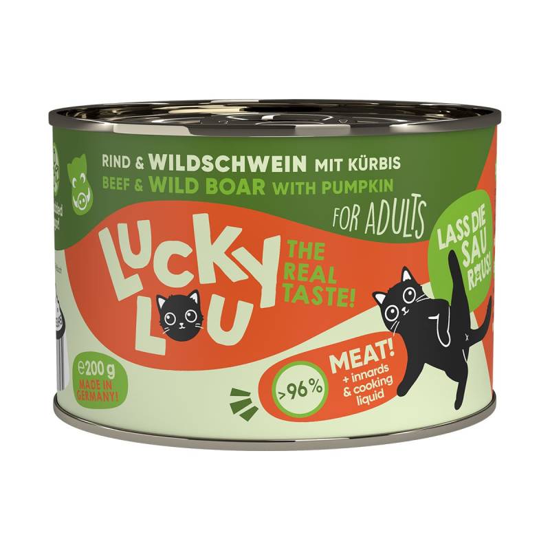 Lucky Lou Lifestage Adult Rind & Wildschwein 24x200g von Lucky Lou